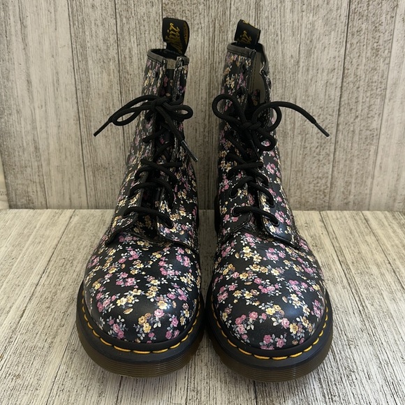 Dr. Martens 1460 MINI TYDEE Meadow Floral Leather Boots - Picture 2 of 9